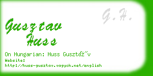 gusztav huss business card